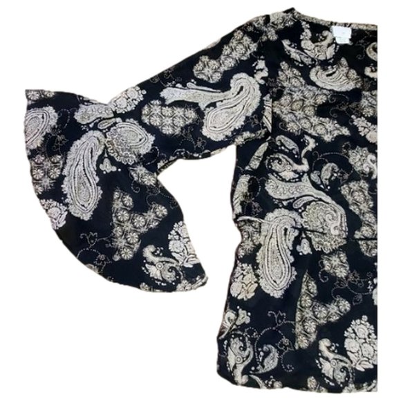 Studio C Tie Shirt Size 14/16 Black/Tan - Picture 6 of 6